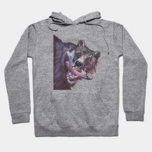 Majestic Alaskan Bear with Fresh Catch - Wildlife Art Hoodie